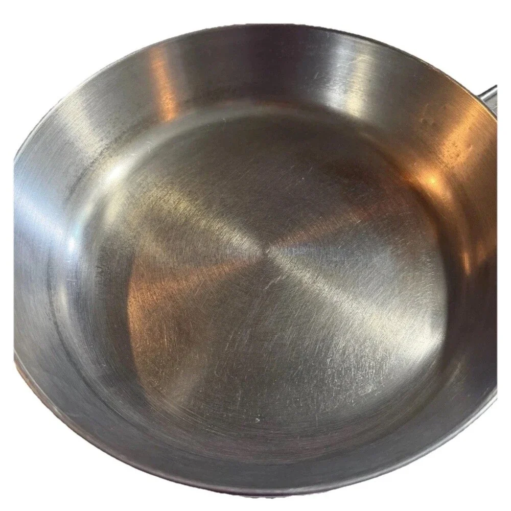 Revere Ware 1801 9” Skillet Copper Clad Frying Pan Clinton, IL 1997 Vintage - Picture 6 of 12